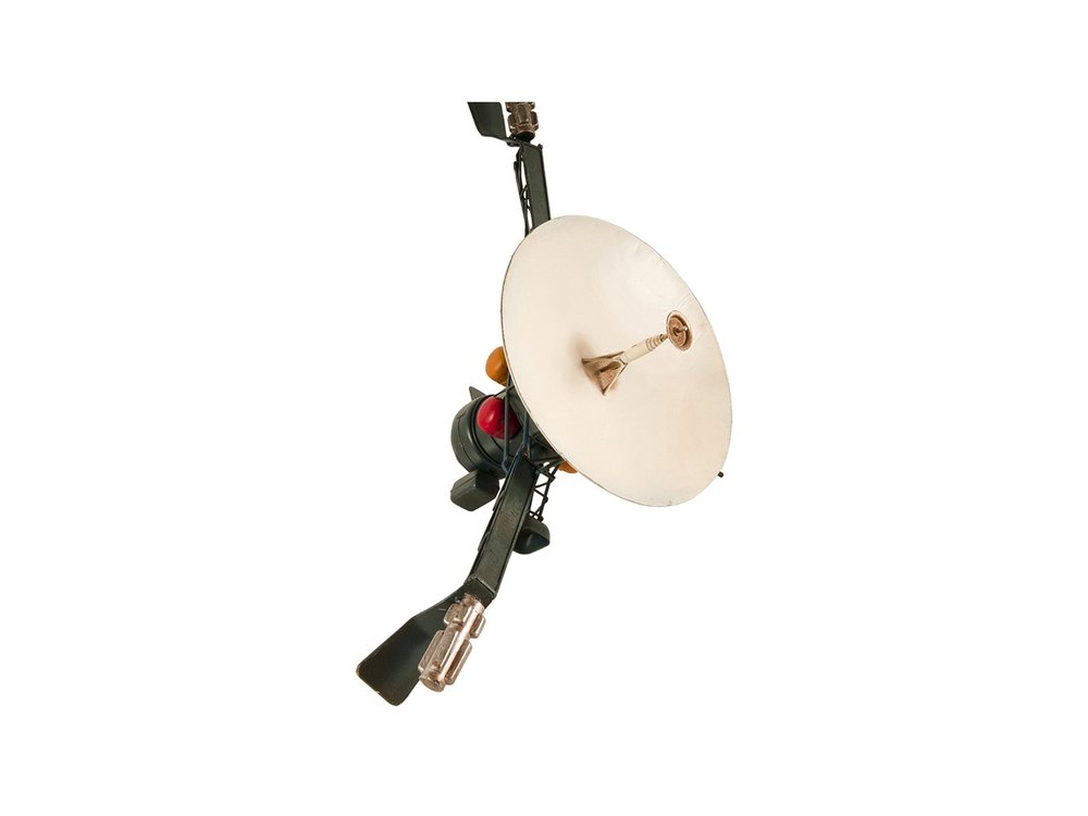 11" Dark Green Metal Hand Painted Model Airplane Tabletop Sculpture HomeRoots