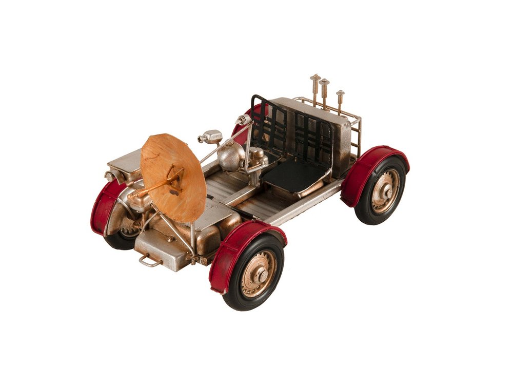 5" Red And Silver Metal Hand Painted Model Car Tabletop Sculpture HomeRoots