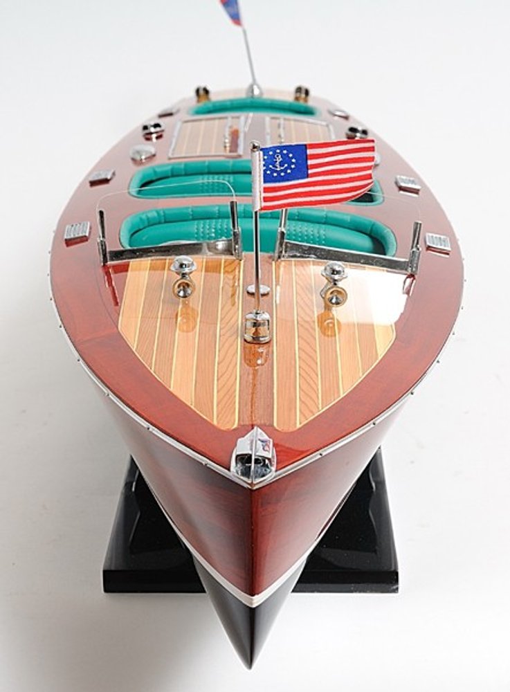 c1928 Chris Craft Triple Cockpit Large Painted Model HomeRoots