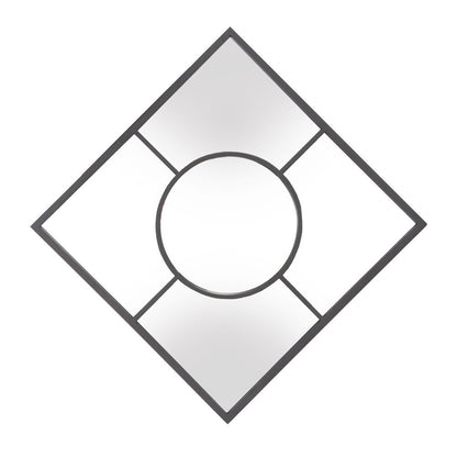 24" Graphite Metal Square Framed Accent Mirror HomeRoots