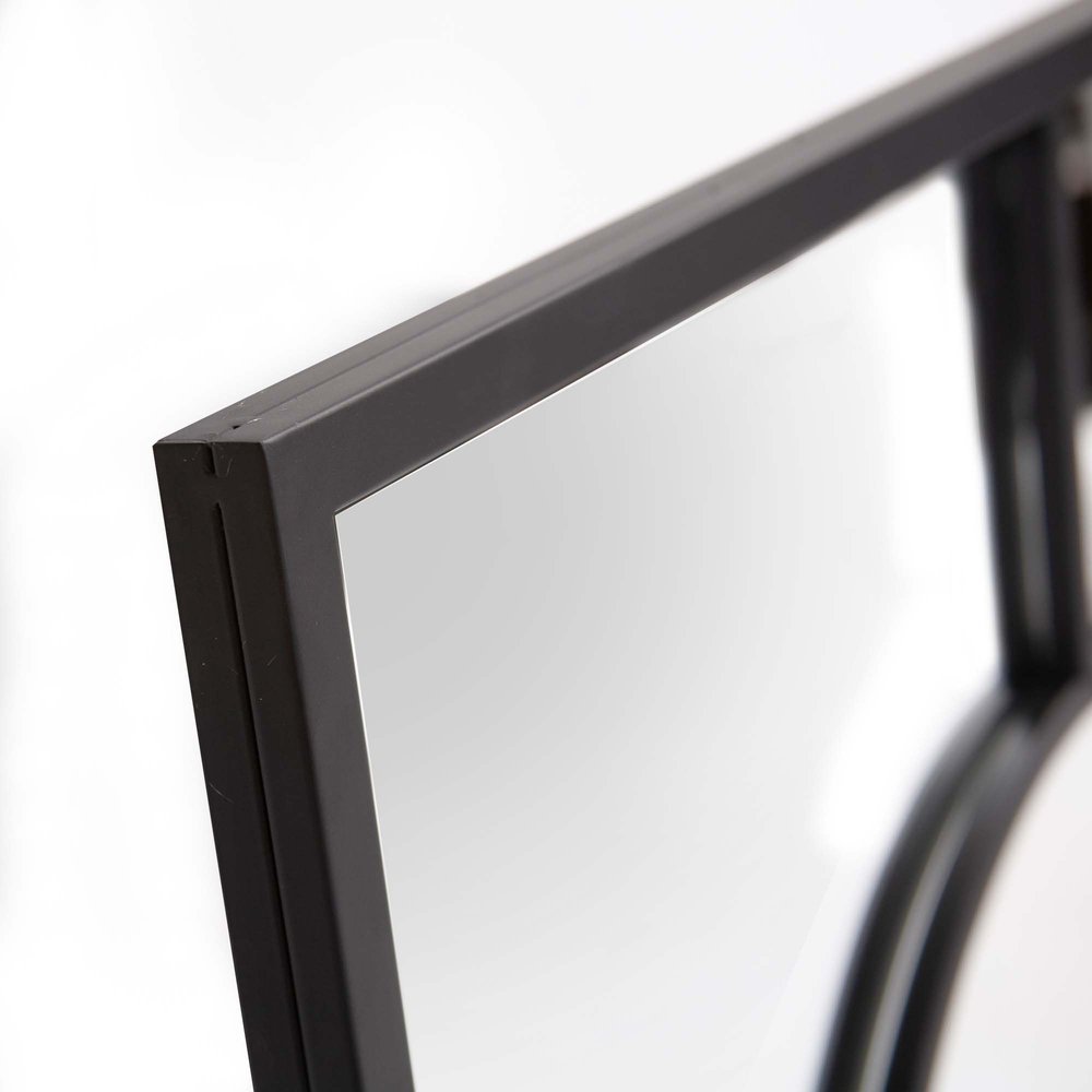 24" Graphite Metal Square Framed Accent Mirror HomeRoots
