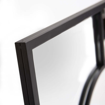 24" Graphite Metal Square Framed Accent Mirror HomeRoots