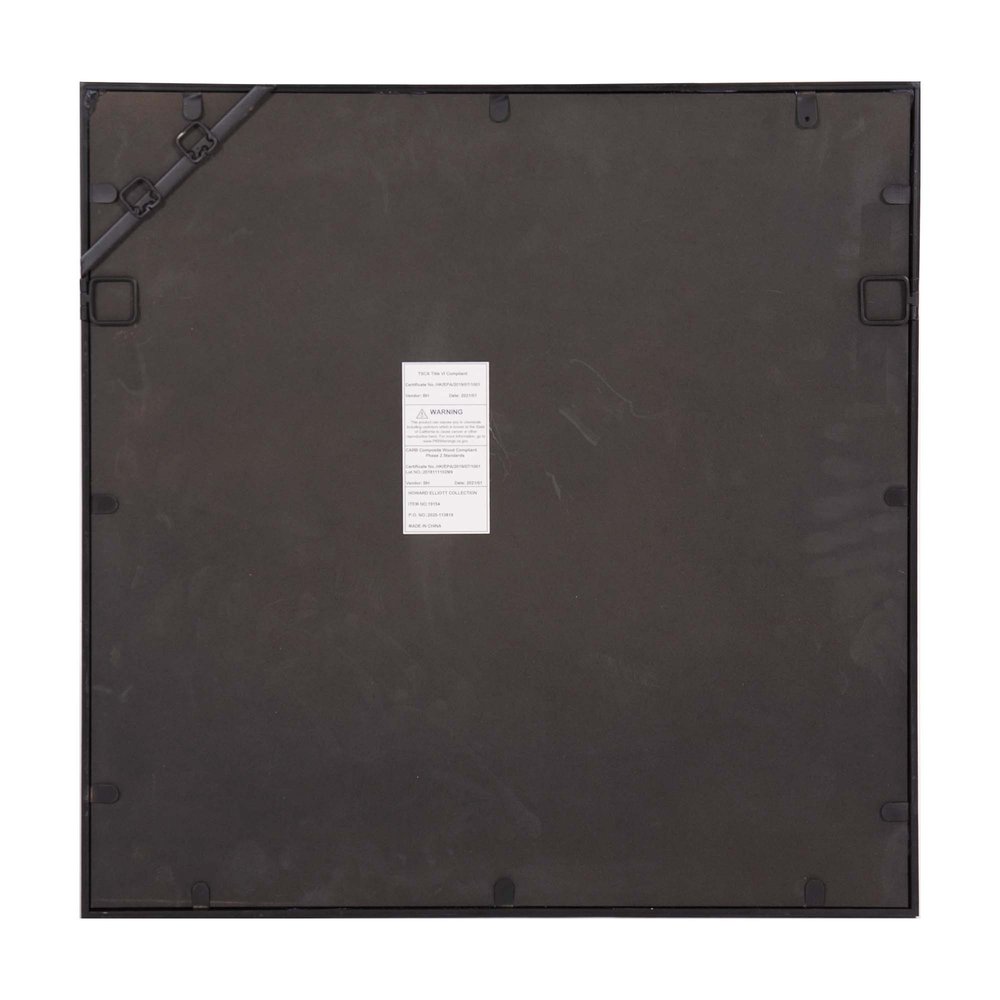24" Graphite Metal Square Framed Accent Mirror HomeRoots