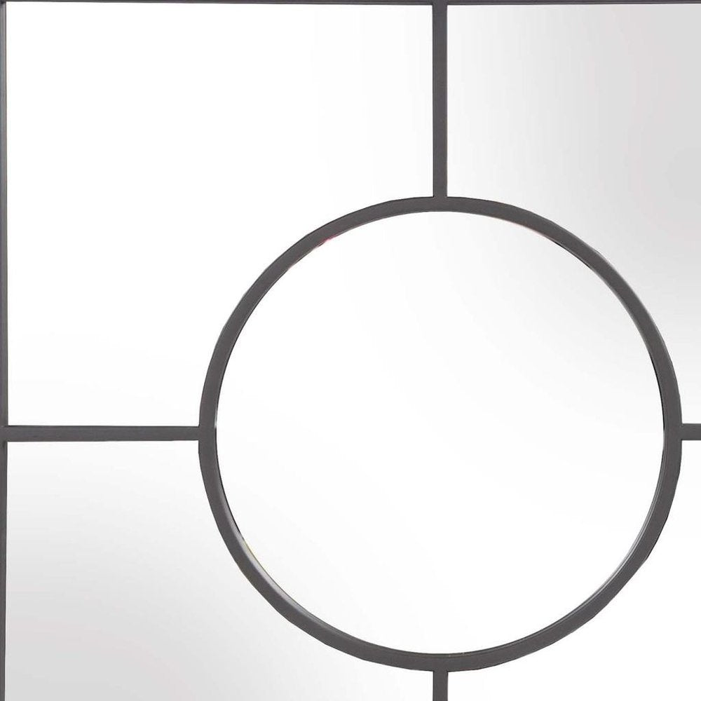24" Graphite Metal Square Framed Accent Mirror HomeRoots