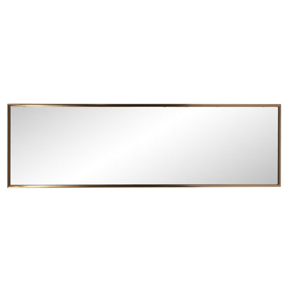 Antiqued Brushed Brass Rectangular Full Length Wall Mirror