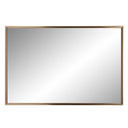 Antiqued Brushed Brass Rectangular Wall Mirror HomeRoots
