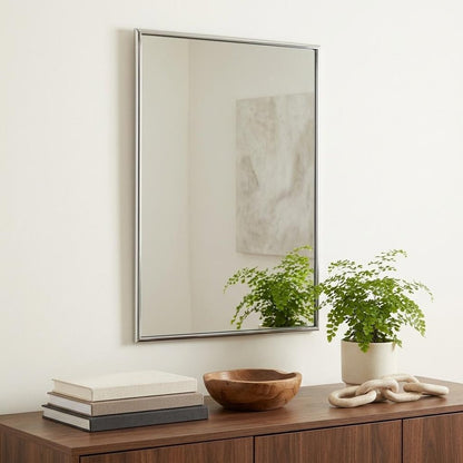 36" Gunmetal Metal Framed Accent Mirror HomeRoots