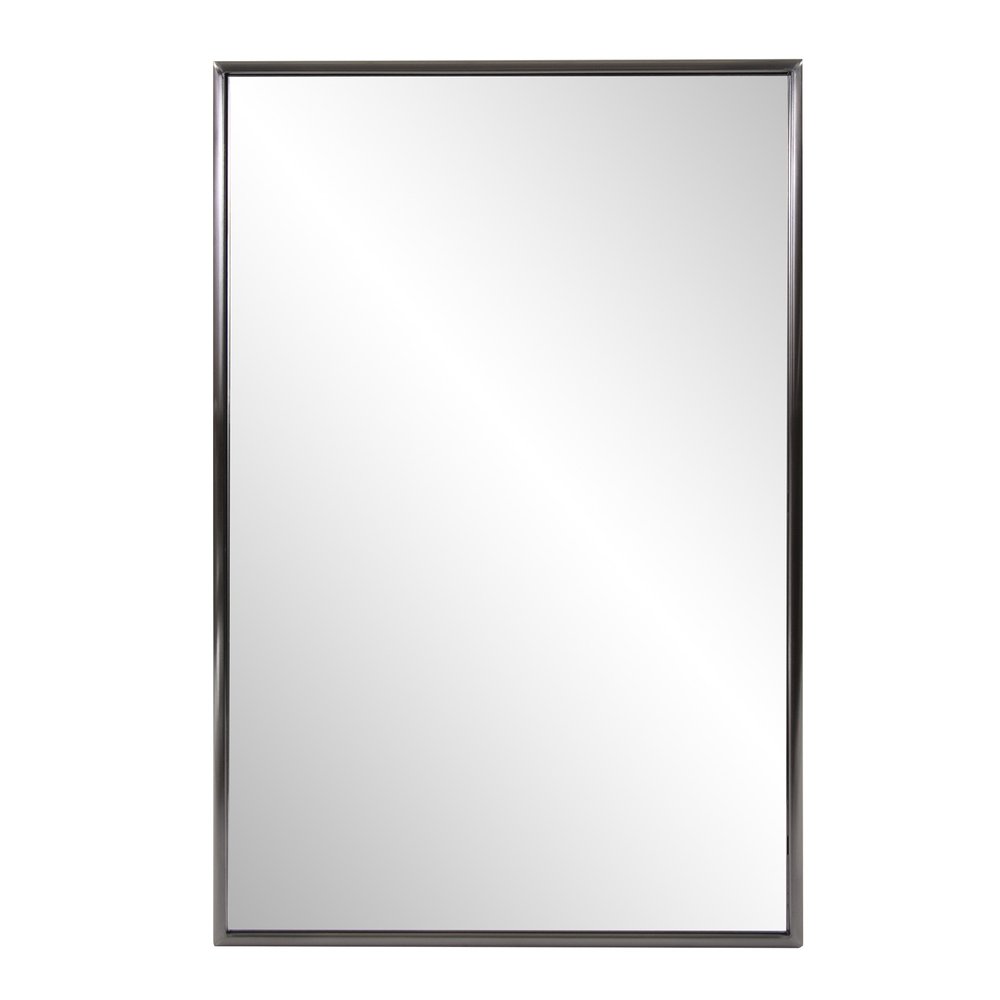 36" Gunmetal Metal Framed Accent Mirror HomeRoots