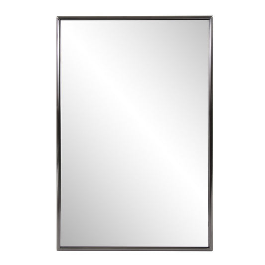 36" Gunmetal Metal Framed Accent Mirror HomeRoots