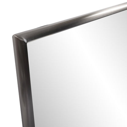 36" Gunmetal Metal Framed Accent Mirror HomeRoots