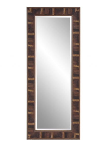 60" Gray Plastic Framed Full Length Hanging Mirror