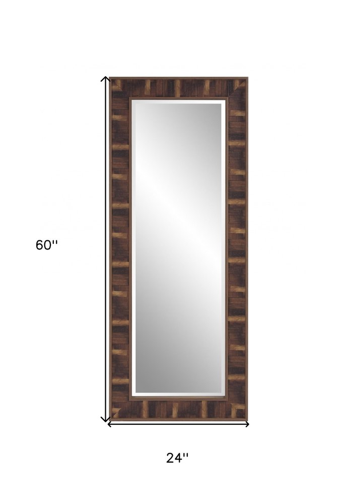 60" Brown Framed Full Length Hanging Mirror HomeRoots
