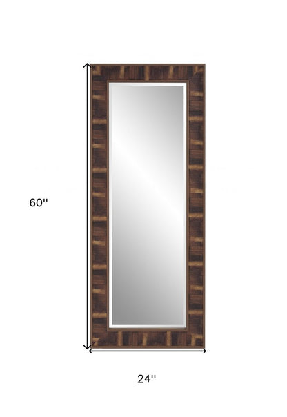 60" Brown Framed Full Length Hanging Mirror HomeRoots