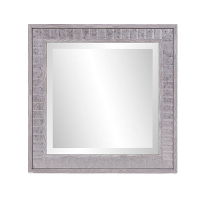 Warm Gray Faux Wood Square Mirror HomeRoots