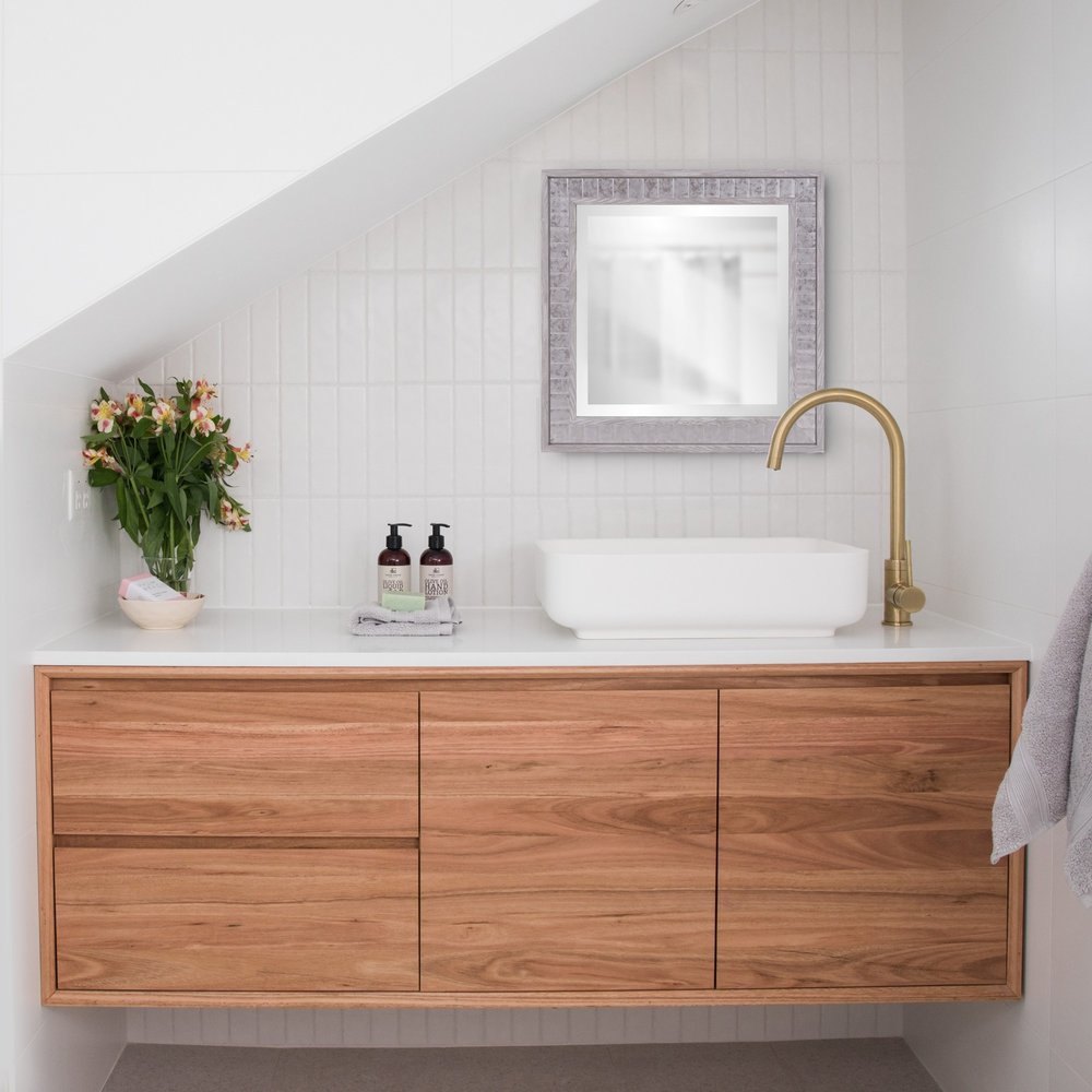 Warm Gray Faux Wood Square Mirror HomeRoots