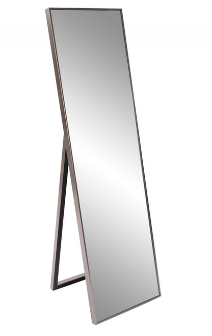 Sleek Brushed Brass Rectangular Full Length Standing Mirror HomeRoots