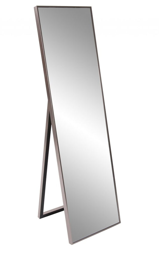 Sleek Brushed Brass Rectangular Full Length Standing Mirror HomeRoots