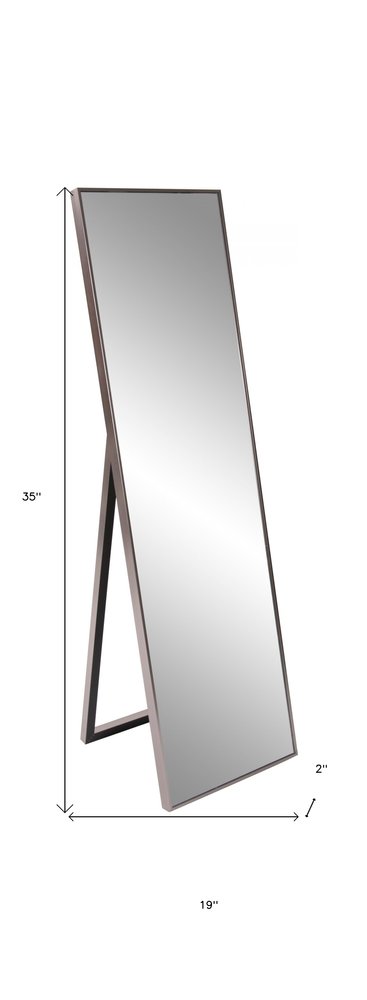 Sleek Brushed Brass Rectangular Full Length Standing Mirror HomeRoots