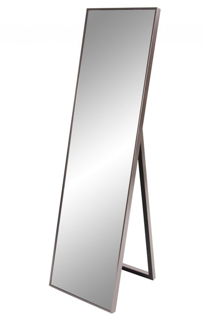 Sleek Brushed Brass Rectangular Full Length Standing Mirror HomeRoots