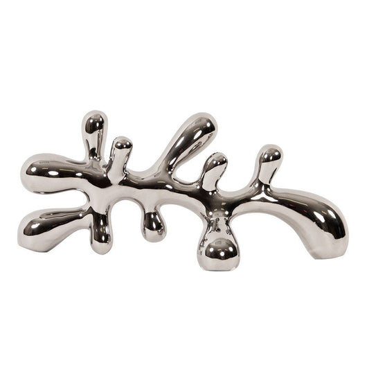 7" Silver Metal Tabletop Sculpture HomeRoots
