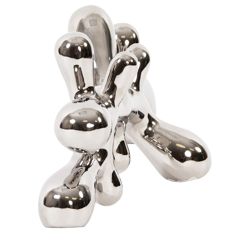 7" Silver Metal Tabletop Sculpture HomeRoots