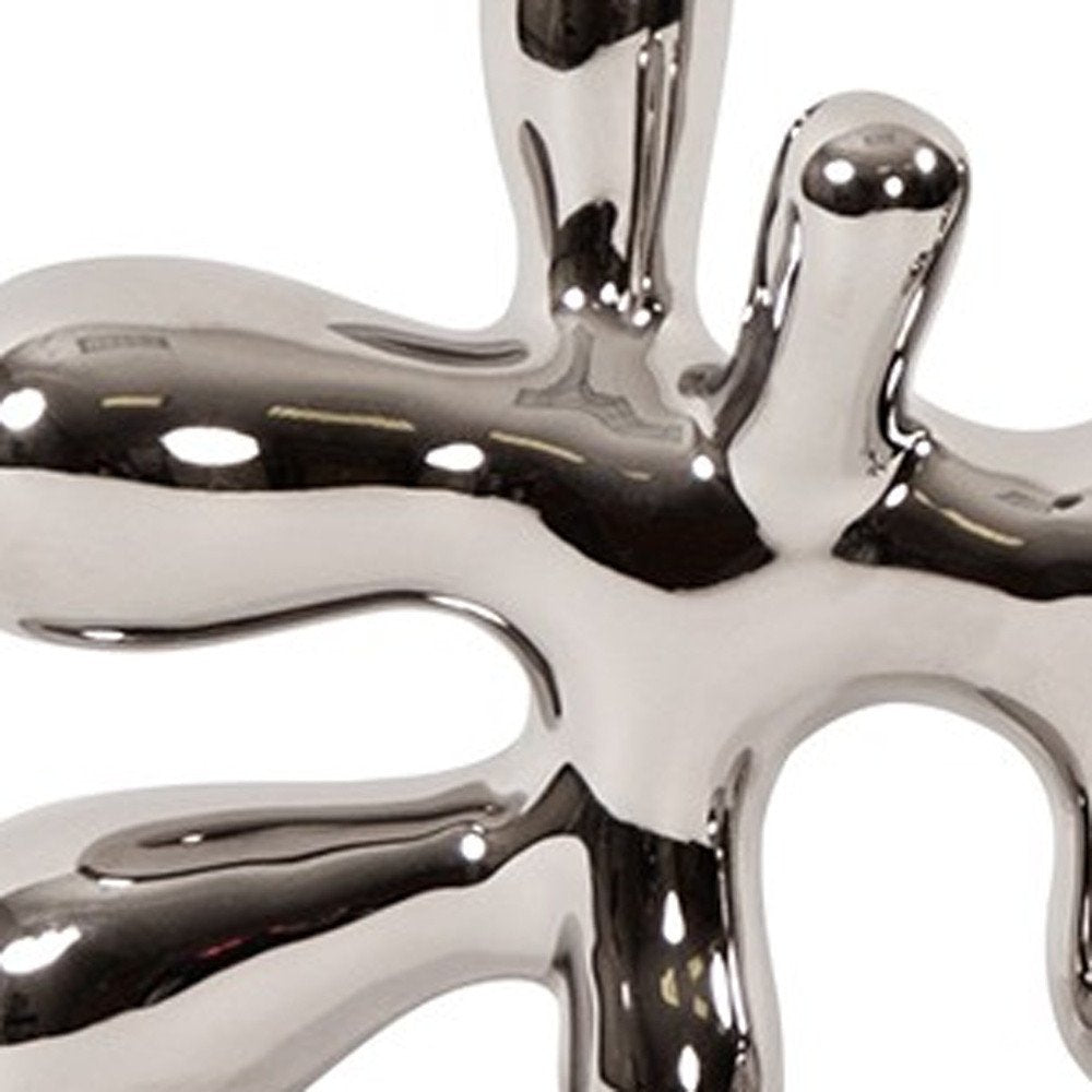7" Silver Metal Tabletop Sculpture HomeRoots