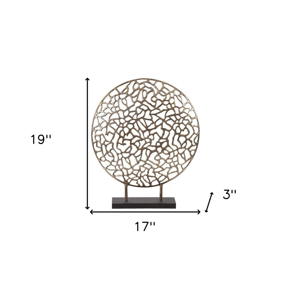 Bronze and Black Abstract Coral Sculpture HomeRoots