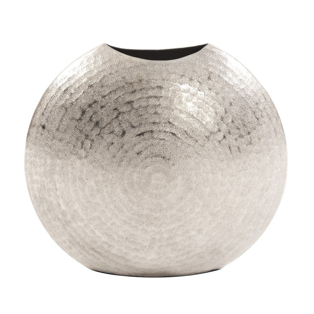 10" Silver Cylinder Aluminum Table Vase HomeRoots