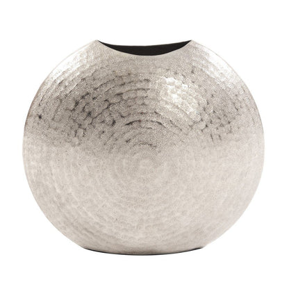 10" Silver Cylinder Aluminum Table Vase HomeRoots