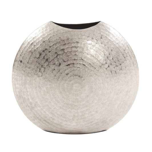 10" Silver Cylinder Aluminum Table Vase HomeRoots