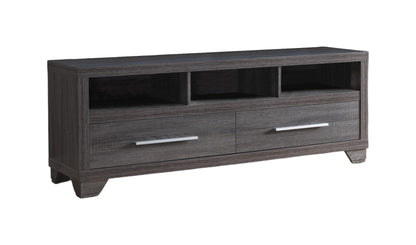 60" Gray Cabinet Enclosed Storage TV Stand