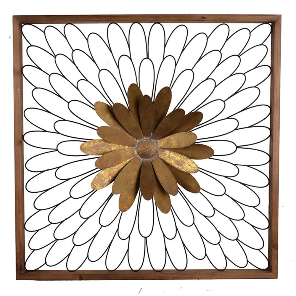 30" X 2" Black Iron Square Framed Art — view 1