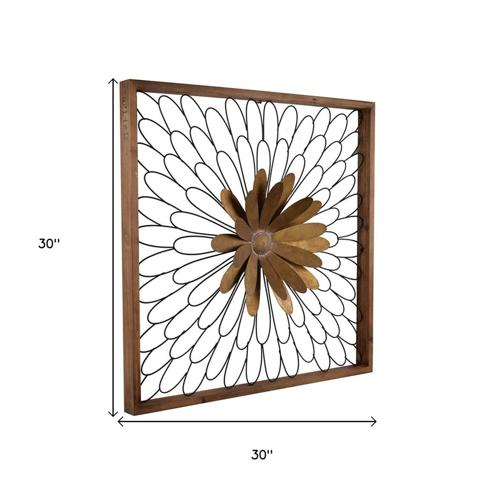 30" X 2" Black Iron Square Framed Art — view 3