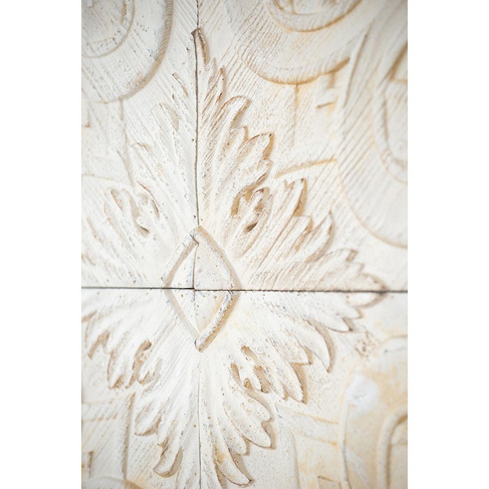 Set of Four White Wood Square Framed Art — view 5