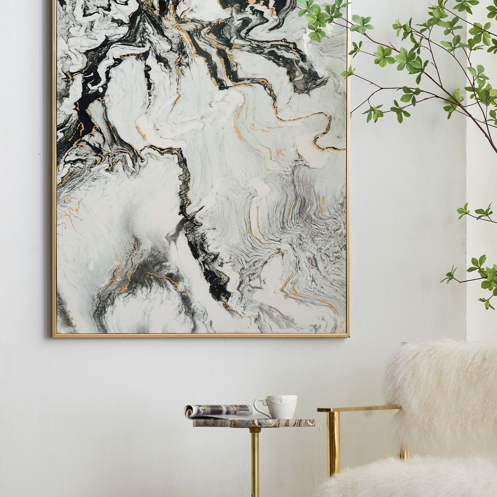 Set of Two White Framed Art — view 6