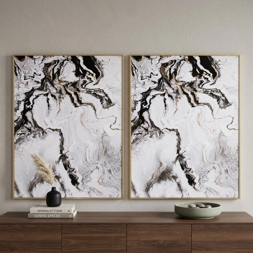 Set of Two White Framed Art — view 7