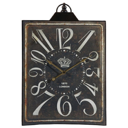 Vintage Style Black and White Iron Wall Clock HomeRoots
