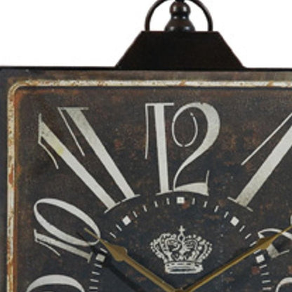 Vintage Style Black and White Iron Wall Clock HomeRoots