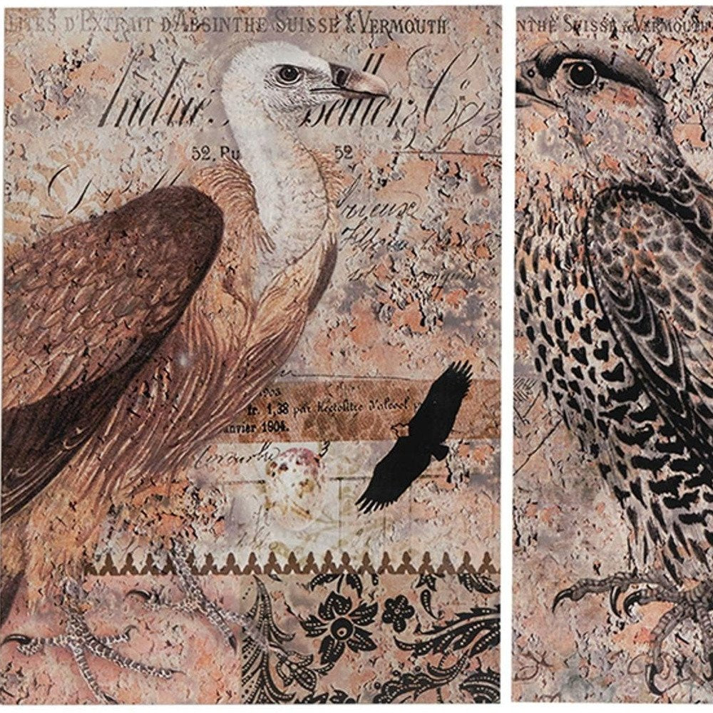 Set of Two Brown Wood Framed Art — view 3