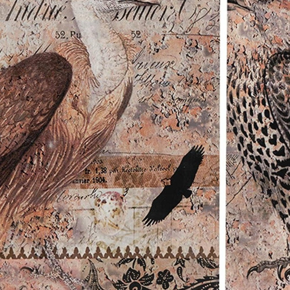 Set of Two Brown Wood Framed Art — view 4