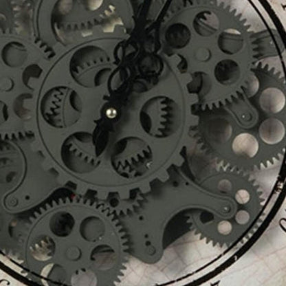 20" White And Black Iron Analog Distressed Round Wall Clock HomeRoots