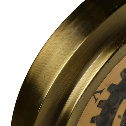 3" Gold Iron Wall Clock HomeRoots