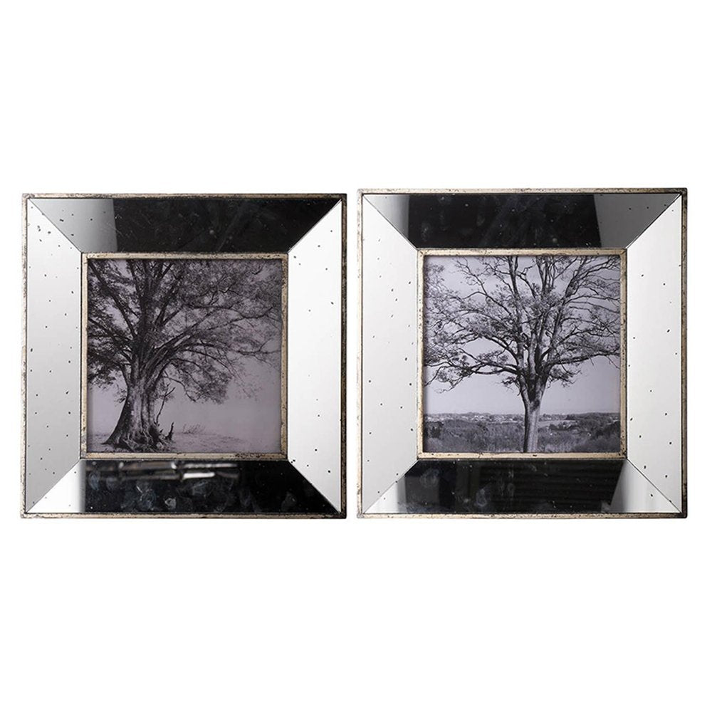 Set of Two Gray Square Framed Art — view 3