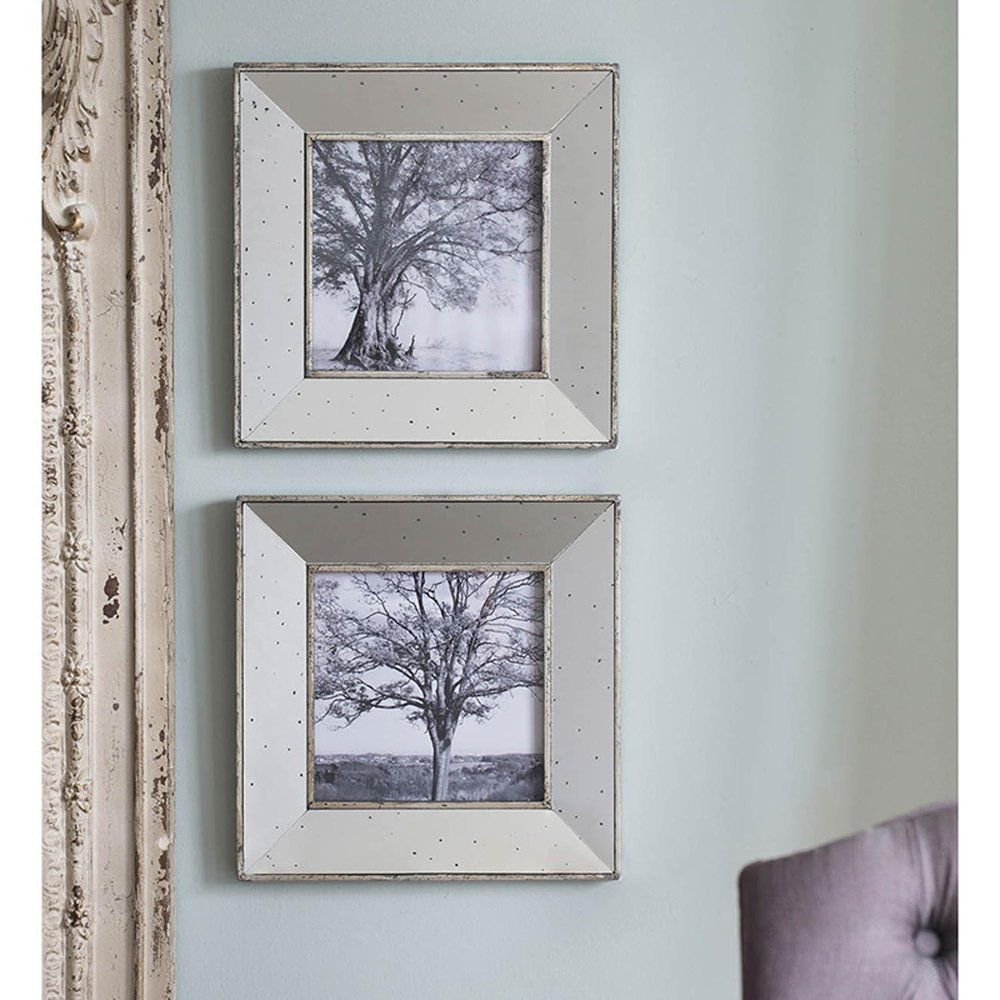 Set of Two Gray Square Framed Art — view 4