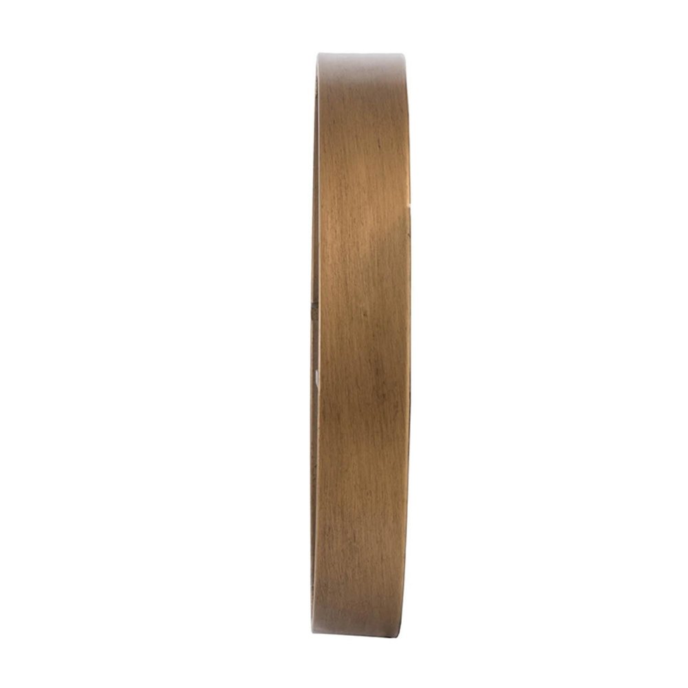 2" Round Gold And White Wood Analog Wall Clock — view 3