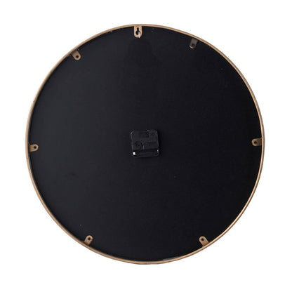 2" Round Gold Wood Analog Wall Clock HomeRoots