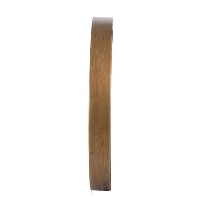 2" Round Gold Wood Analog Wall Clock HomeRoots