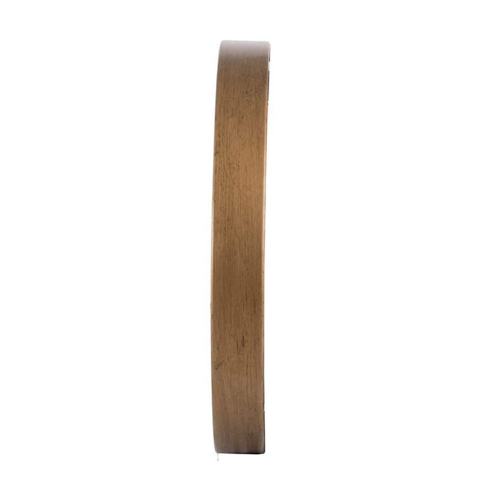 2" Round Gold Wood Analog Wall Clock HomeRoots