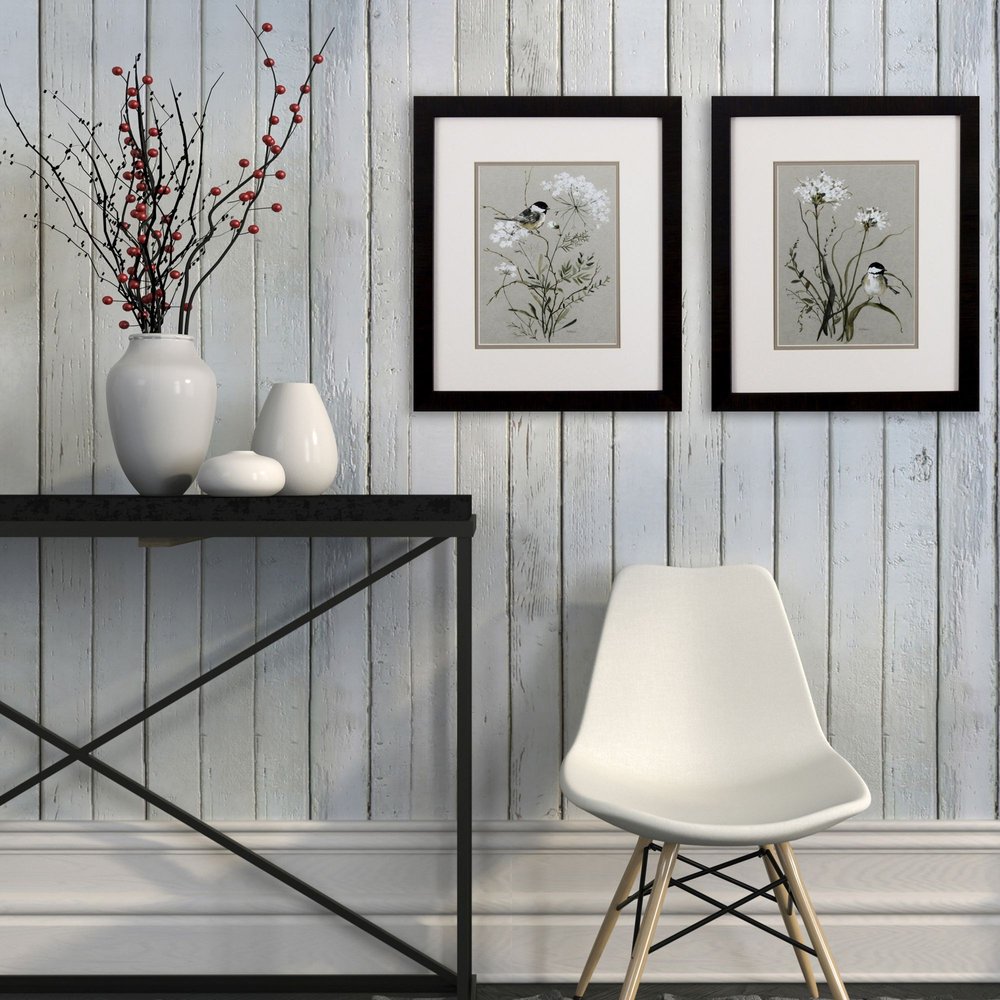 Set of Two Babybreaths and Birds Wall Art — view 2