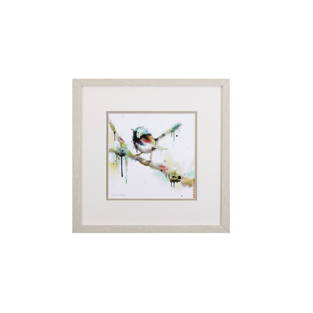 Set of Four Colorful Birds on Branches Wall Art — view 2